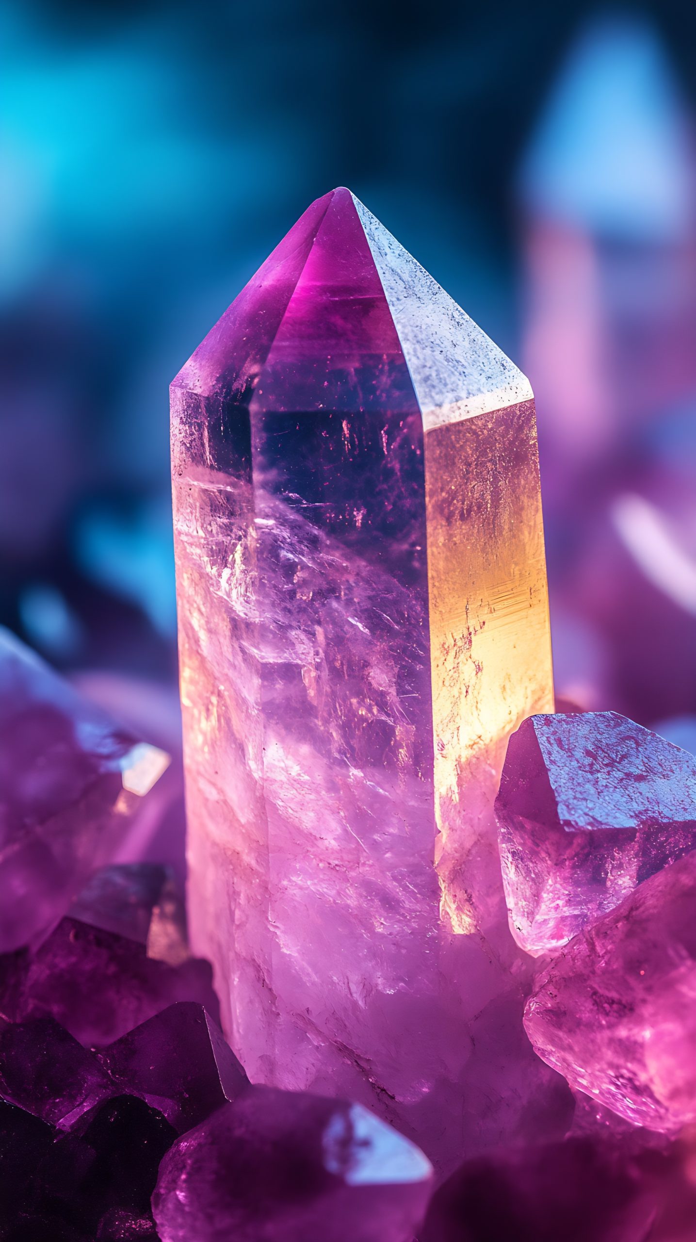 Purple Amethyst Healing Crystal Tower